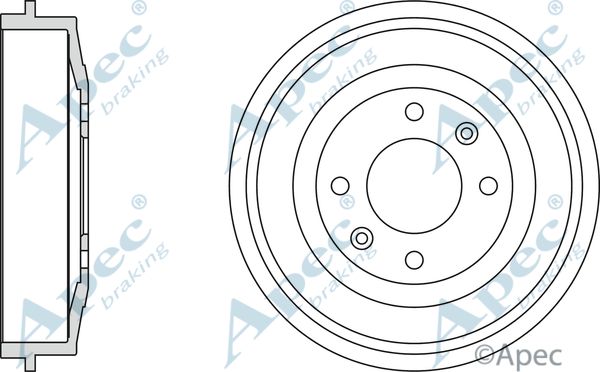 APEC BRAKING stabdžių būgnas DRM9504